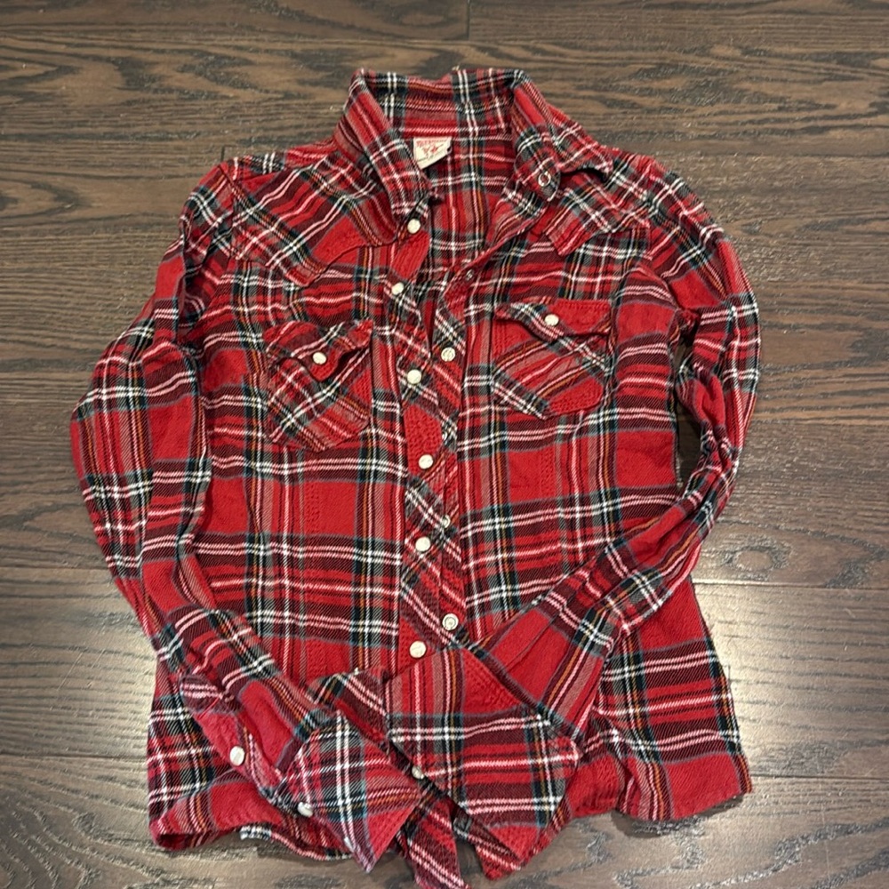 True religion plaid shirt